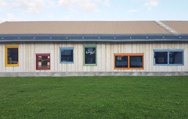 ExteriÃ¶rt, Fasad med fÃ¶nster