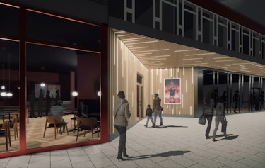 Vy Ã¶ver entren frÃ¥n sidan