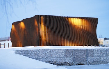 P42 i vinterlandskap