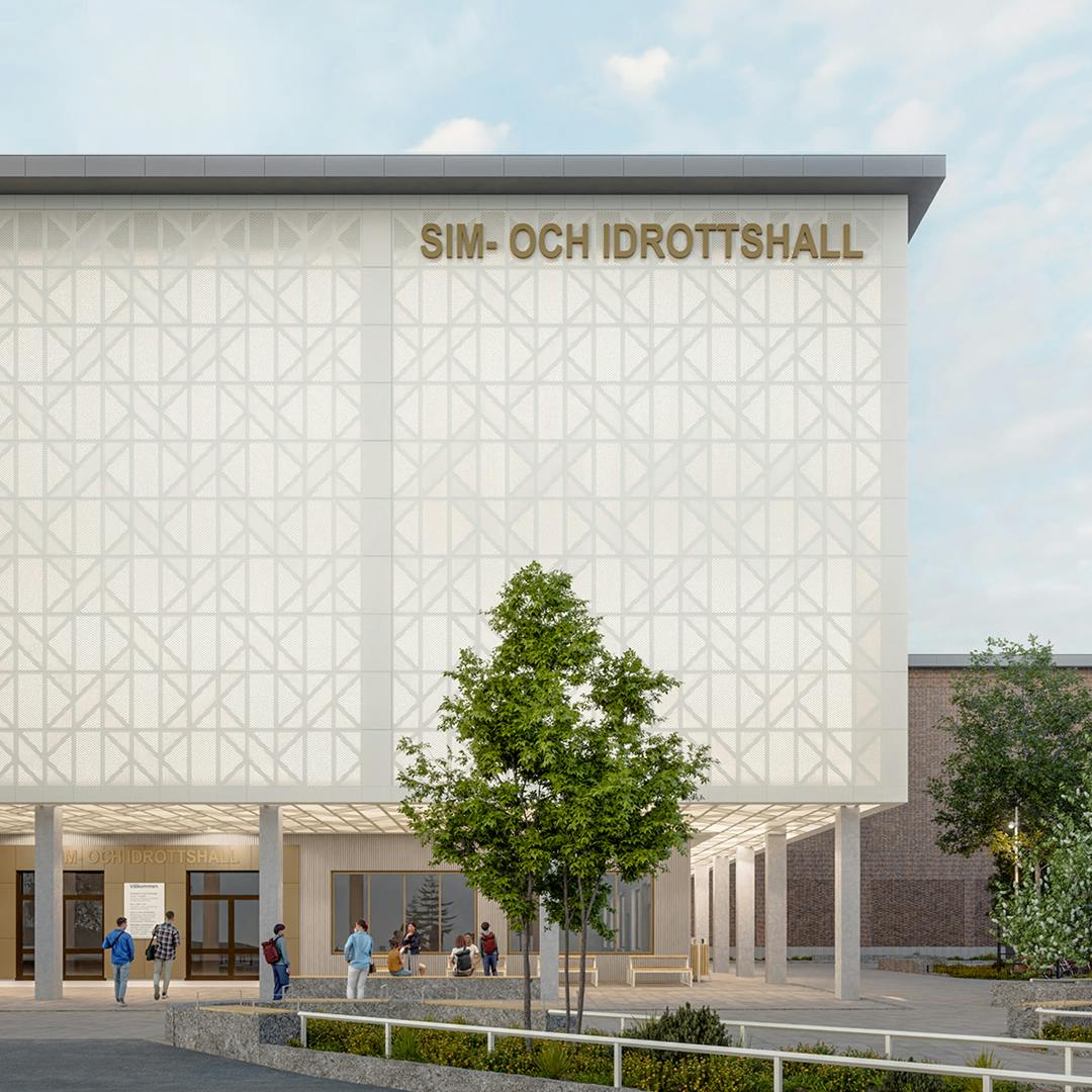 Vi presenterar den Nya Huddingehallen som vi ritat i ett samverkansprojekt!